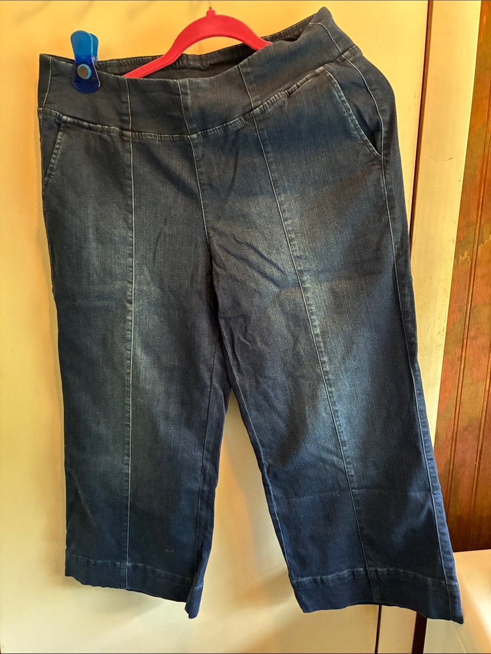 Belle by Kim Gravel Dark Blue Cropped Jeans